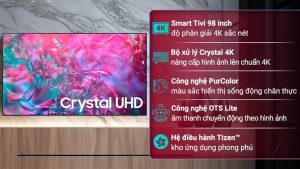 Smart Tivi Crystal UHD Samsung 4K 98 inch UA98DU9000 2024 - Việt Nam