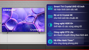 Smart Tivi Crystal UHD Samsung 4K 43 inch UA43U8550F 2025 - Việt Nam