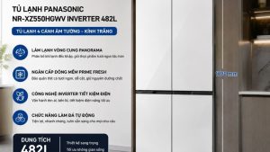 Tủ lạnh Panasonic Inverter 482 lít Multi Door NR-XZ550HGWV 2026