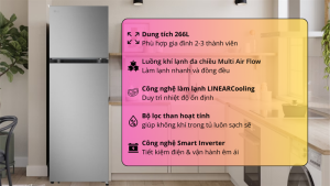 Tủ lạnh LG Inverter 266 lít LTB26SVM 2025 - Indonesia