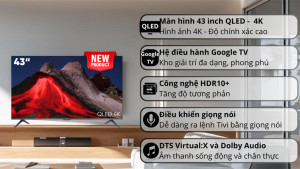 Google Tivi QLED Xiaomi A Pro 4K 43 inch L43MB-APSEA - VIỆT NAM