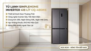 Tủ Lạnh Simplehome Inverter 418 Lít CQ-485WE 2026